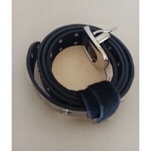 Studded Black Leather Belt NEW Y2K Look Sz L Women's Serra